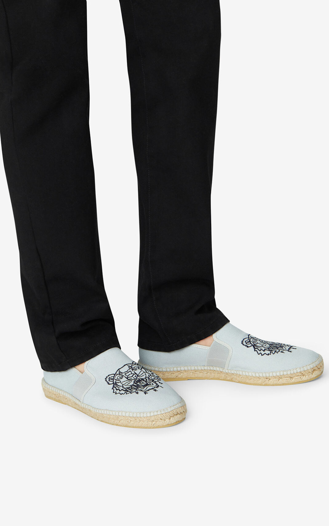 Espadrille Kenzo Tiger elasticated Homme Grise | SOEF-68531